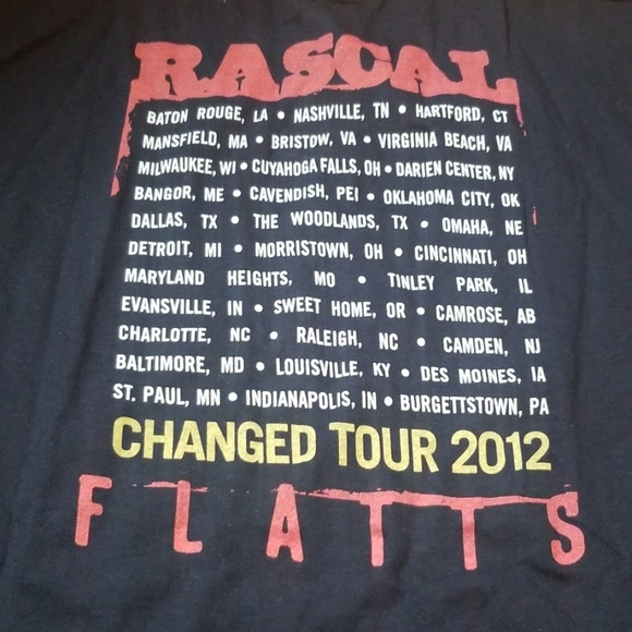 Rascal Flatts 2012 concert tshirt - Picture 2 of 2